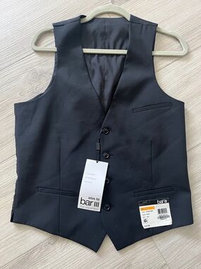 Bar III Black Men's Slim Dress Vest
